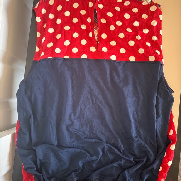 Anthropologie Red and Yellow Plaid Top with polka dots! - Picture 6 of 9